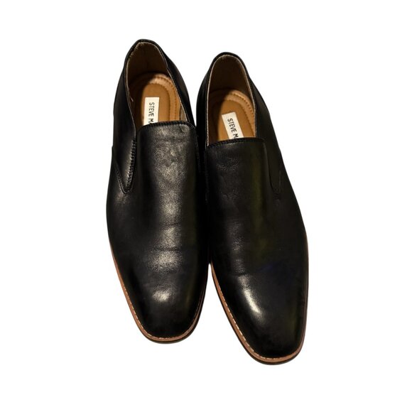 Steve Madden Black Loafer Rushed Leather Upper Slip On Dress Shoes Mens Size 8 main image 7